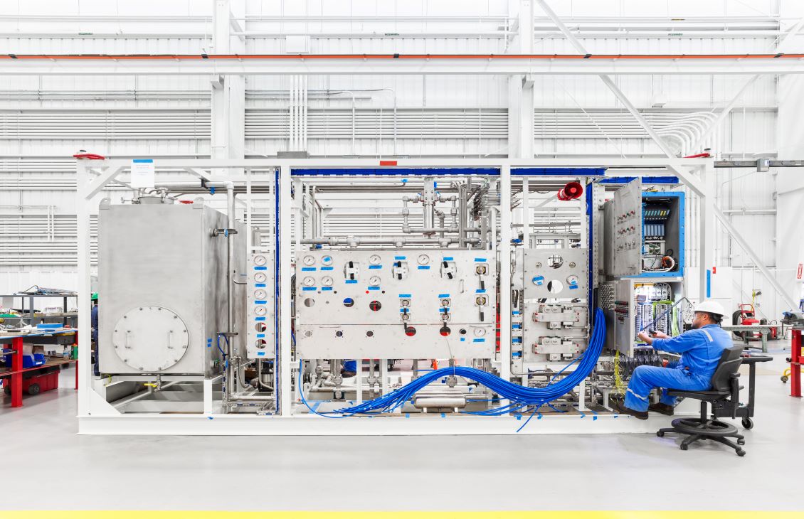SLB engineer at Houston manufacturing facility