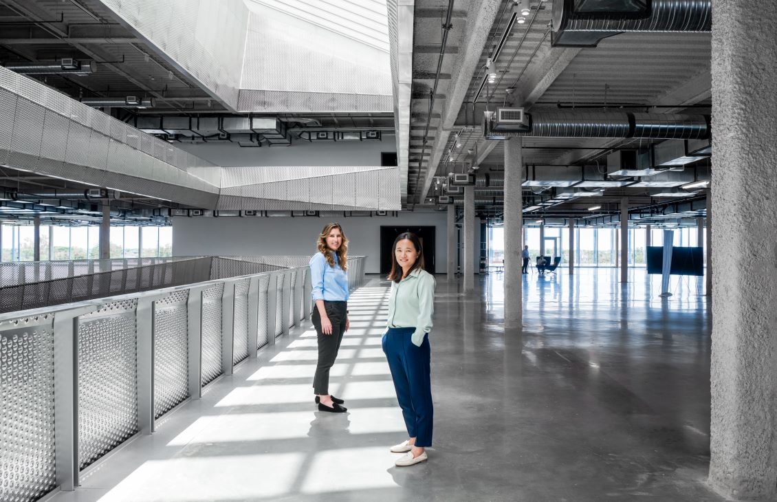 Two female SLB employees at the SLB Houston AML office