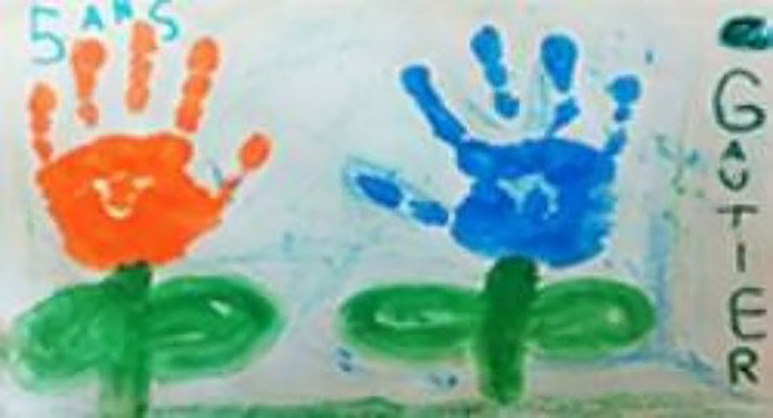 One of the colourful drawings by our employees’ children.