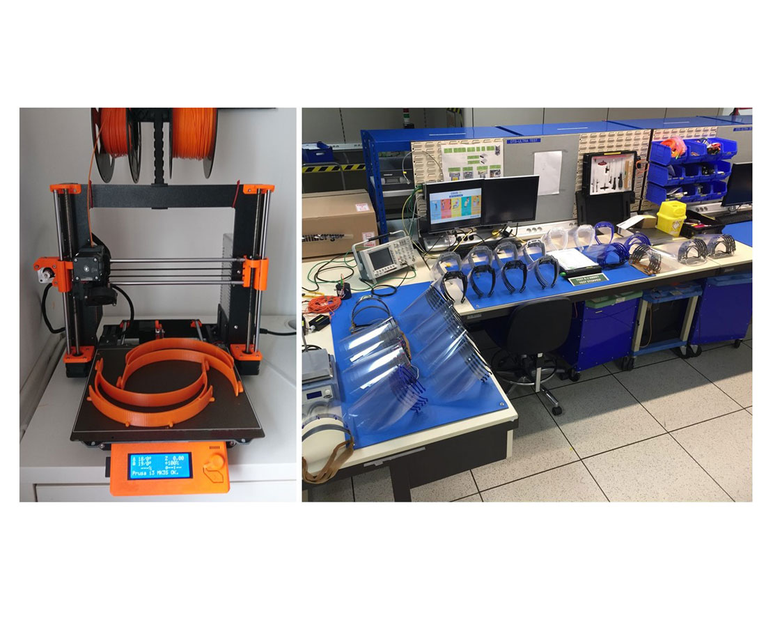 The company’s engineering community put their expertise into practice to manufacture PPE on 3D printers. 