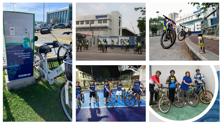 Schlumberger Employees posing with their bicycles as they bike to work on World Bicycle Day