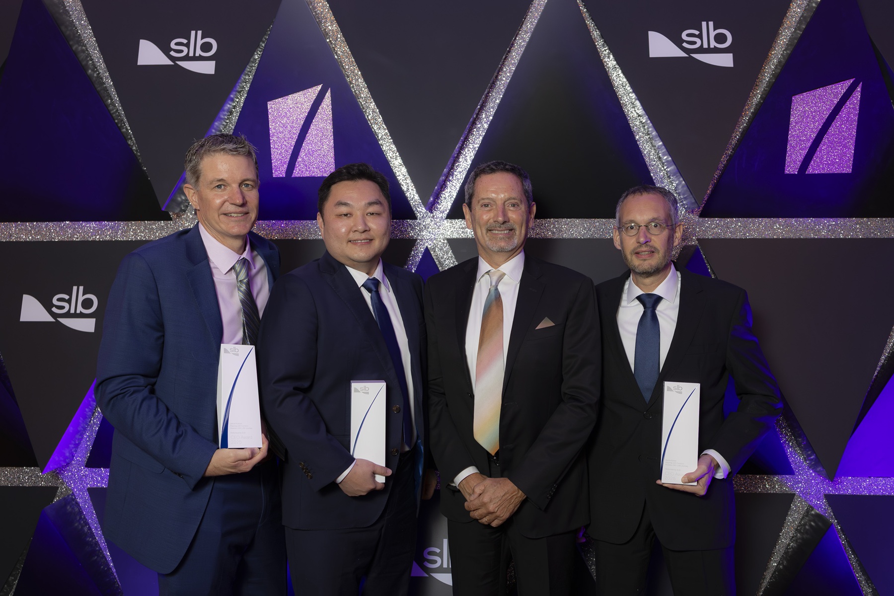 CEO Award Winner: Alaska’s Journey with Autonomous and Digital Solutions. (Pictured: Lance Hudson, Mikhail Li, Olivier Le Peuch, Martin Karad) 